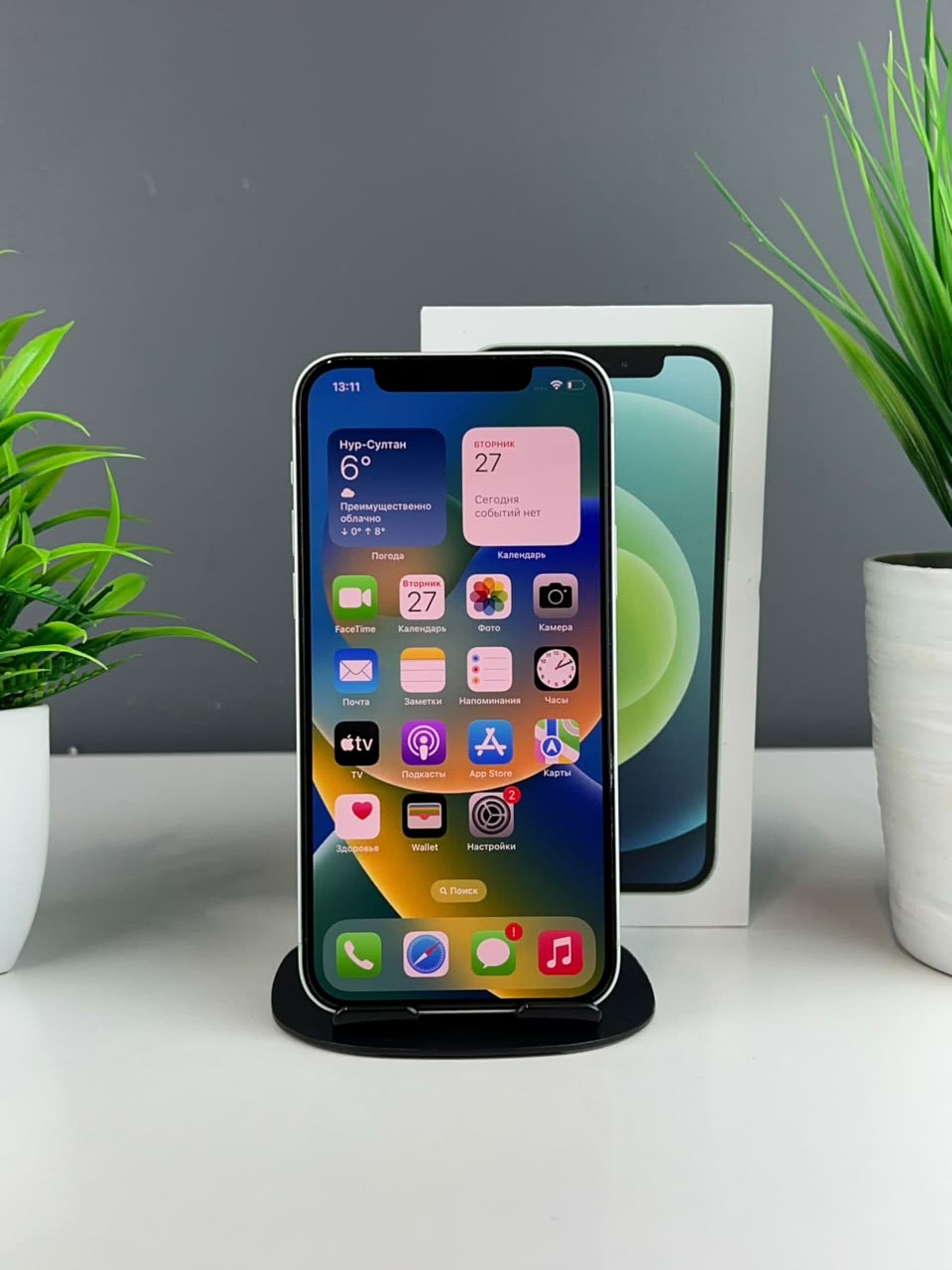 iPhone 12, 128 ГБ, Ақ — фото 2