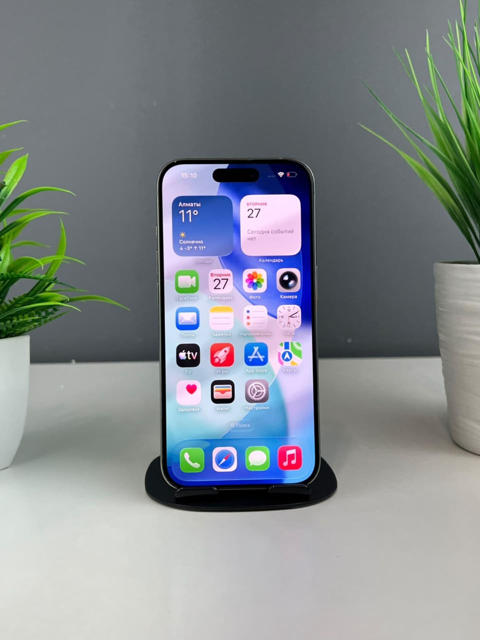 iPhone 15 Pro, 128 ГБ, Сұр — фото 3