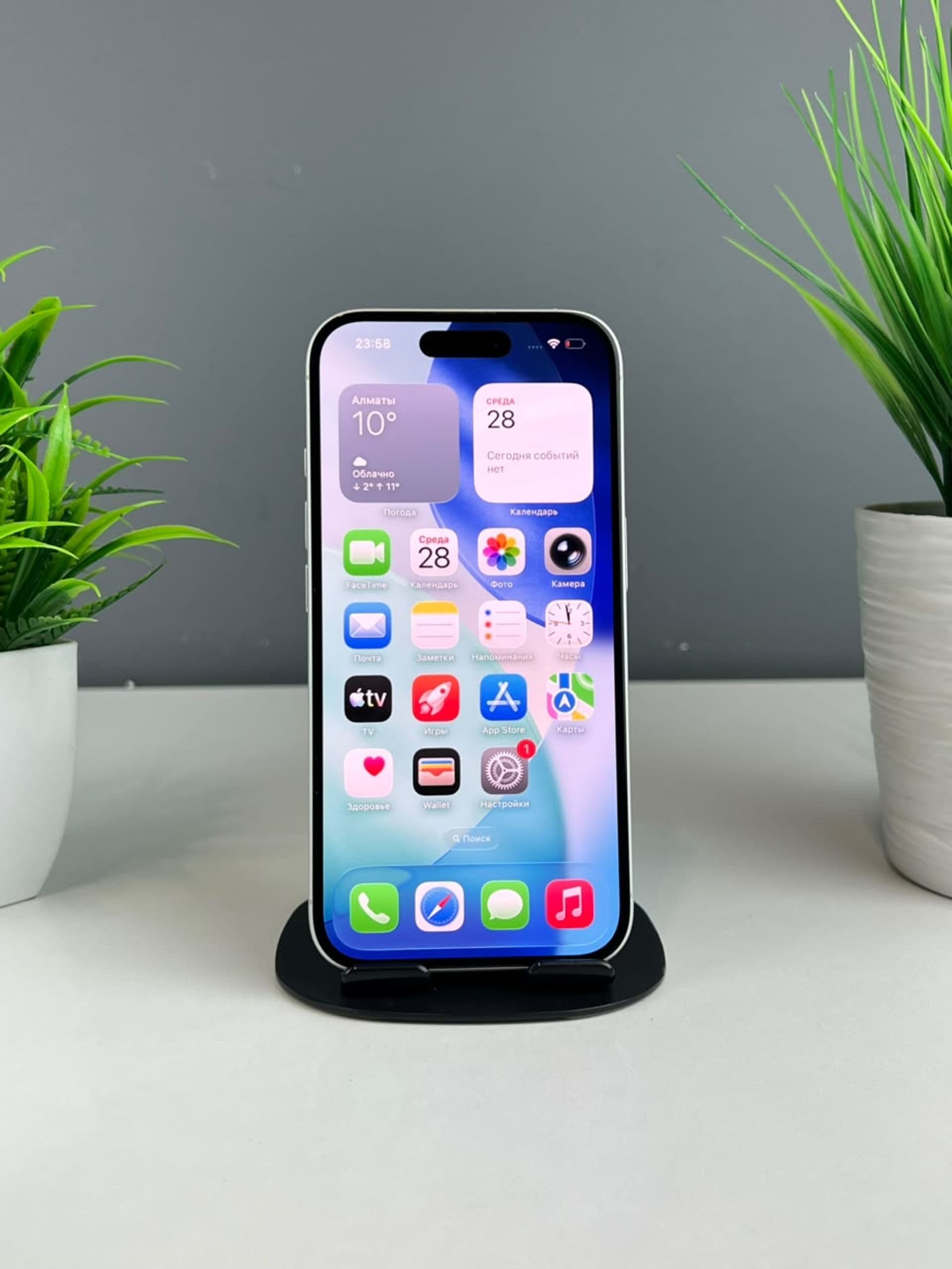 iPhone 16, 128 ГБ, Ақ — фото 2